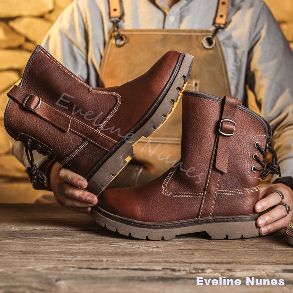 Leather Work Western - أحذية عمل رجالية عالية الجودة من