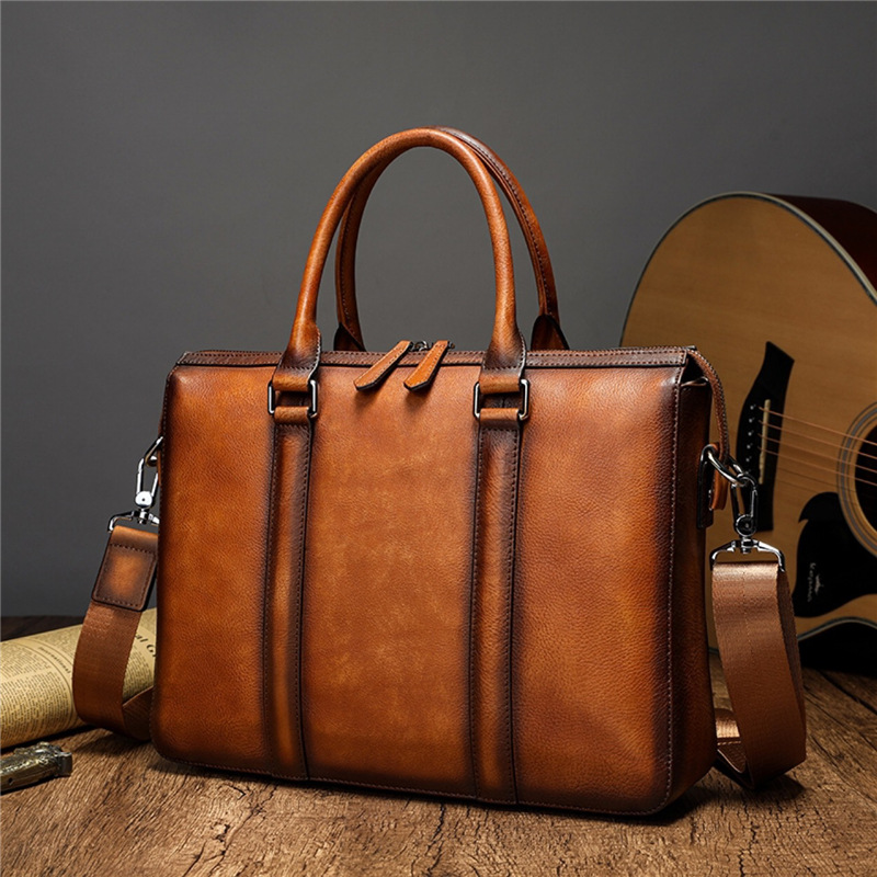 Leather Work Bag Men - حقيبة يد جلدية فاخرة من YETTIES