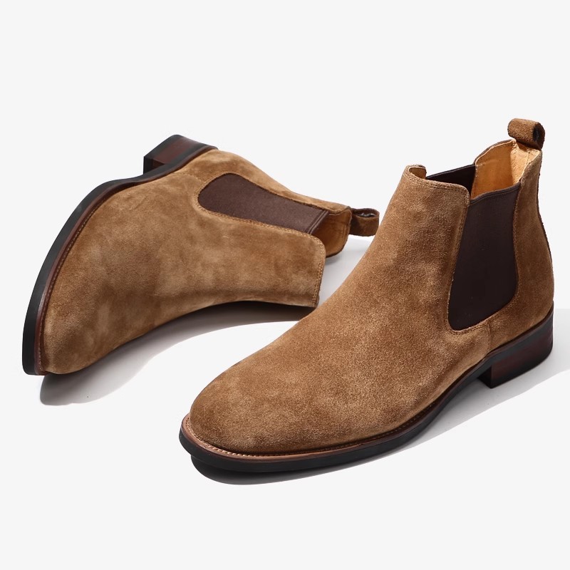Leather Work Western - حذاء تشيلسي من LIHUAMAO مصنوع من