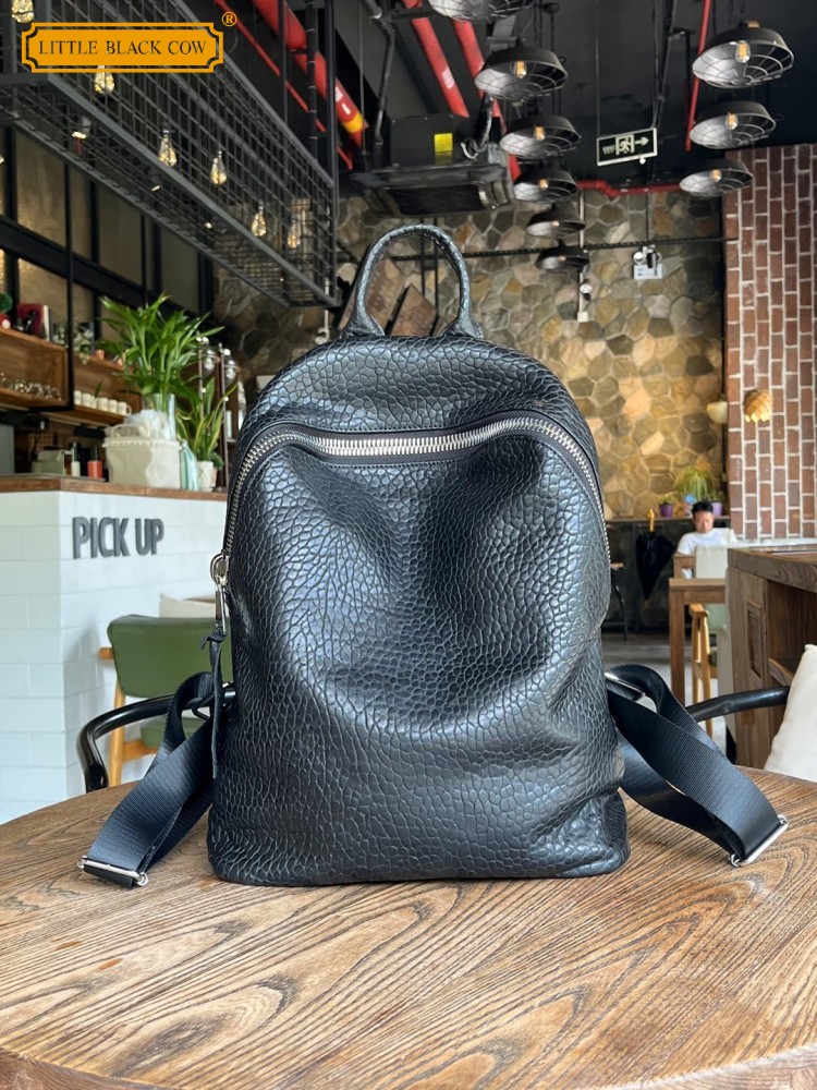 حقيبة ظهر كاجوال من جلد الغنم  - مراجعة Leather Work Bag Men وسعره
