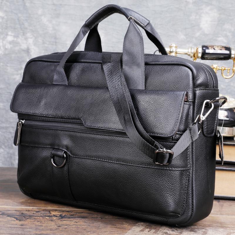 الرجال كبيرة جلد طبيعي حقيبة ي - مراجعة Leather Work Bag Men وسعره