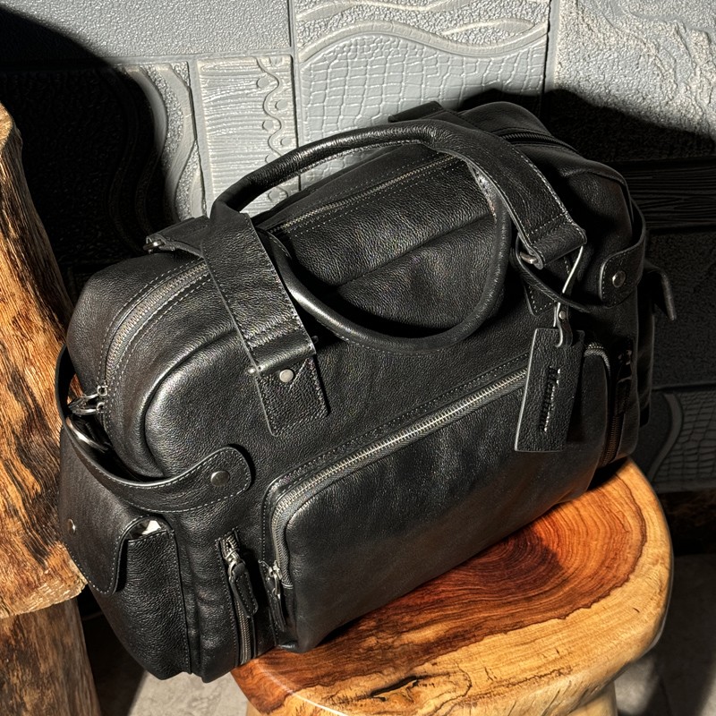 حقيبة رجالية كلاسيكية من الجلد - مراجعة Leather Work Bag Men وسعره