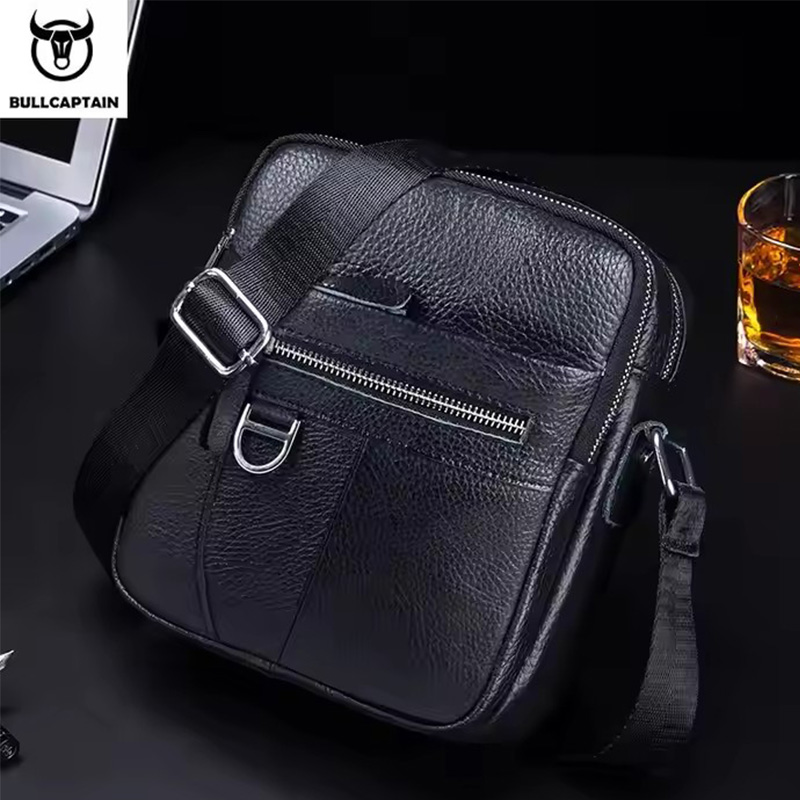 BULLCAPTAIN حقيبة ساعي جلدية ل - مراجعة Leather Work Bag Men وسعره