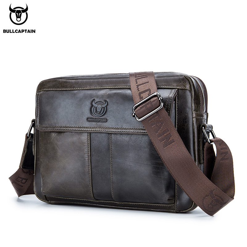 BULLCAPTAIN حقيبة كروس رجالية  - مراجعة Leather Work Bag Men وسعره