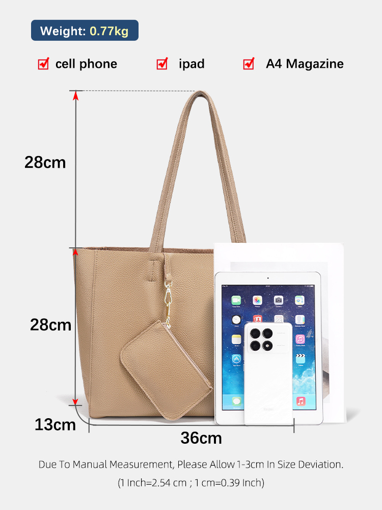 حقيبة يد كبيرة من الجلد الطبيع - مراجعة Leather Work Handbags For Women وسعره