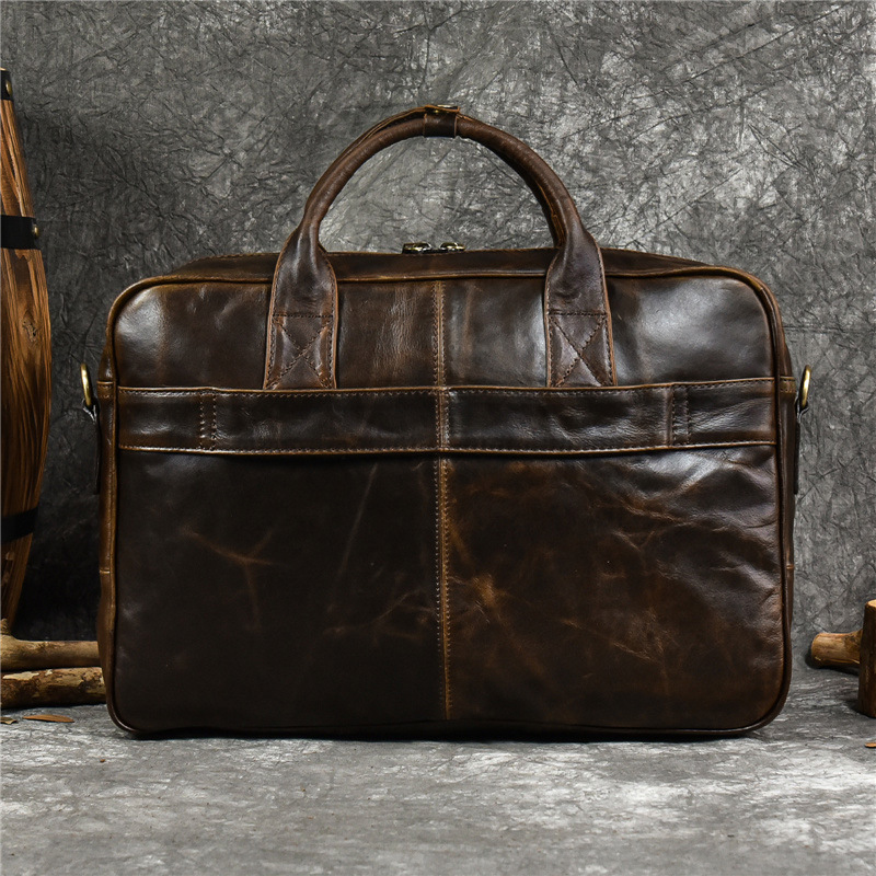 حقيبة يد فاخرة من الجلد الطبيع - مراجعة Leather Work Bag Men وسعره