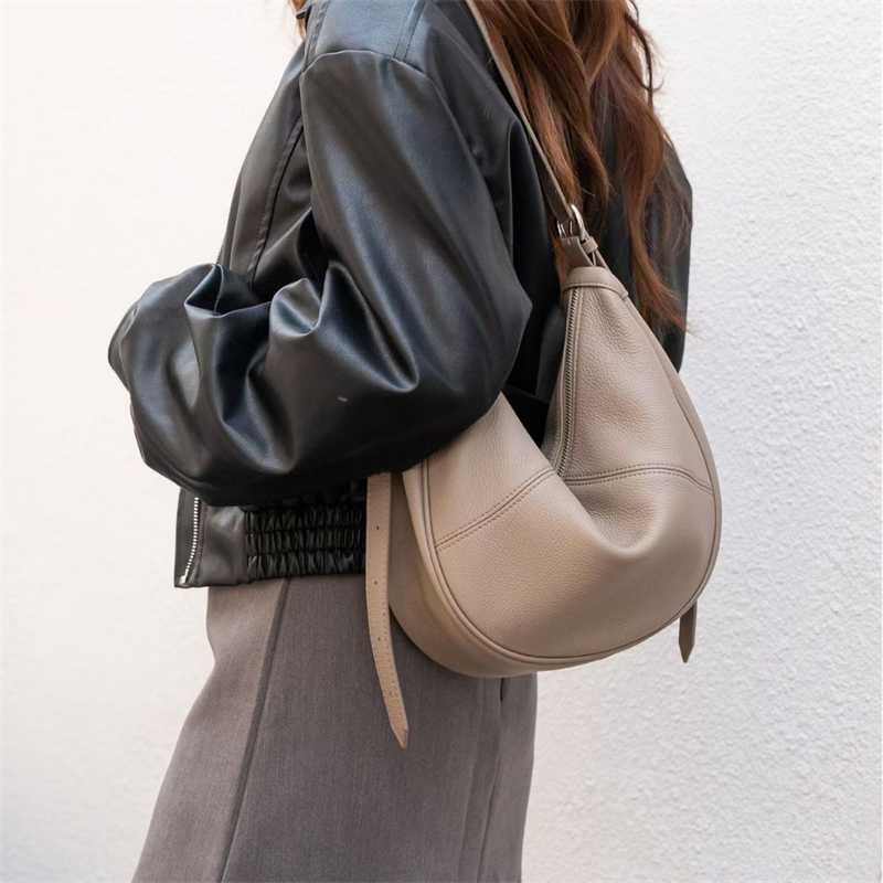 حقيبة كتف هوبو هلالية الشكل من - مراجعة Leather Work Handbags For Women وسعره