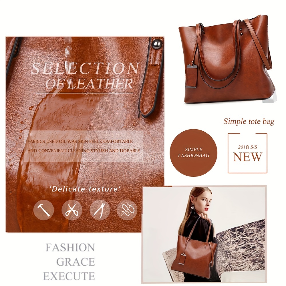 حقيبة يد جلدية كلاسيكية كلاسيك - مراجعة Leather Work Handbags For Women وسعره