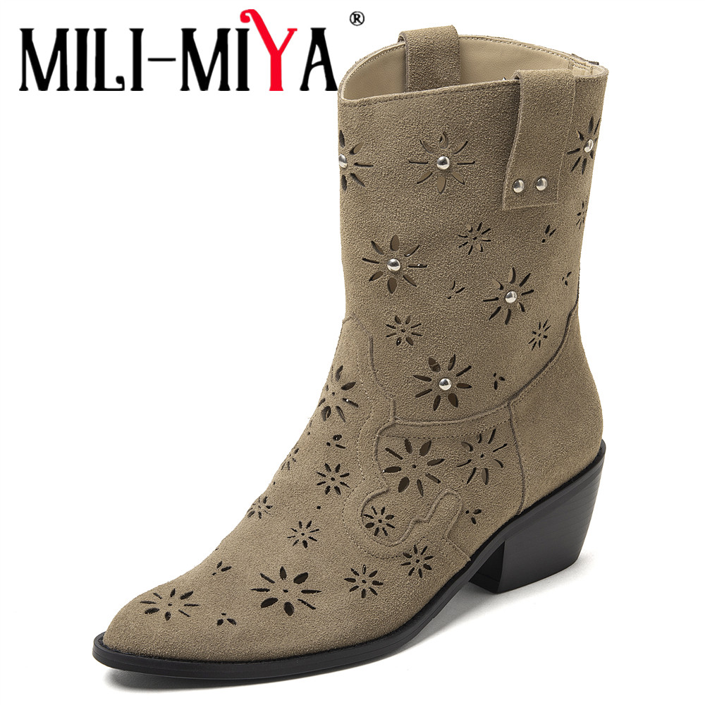 أحذية MILI-MIYA 2026 النسائية  - مراجعة Leather Work Western وسعره